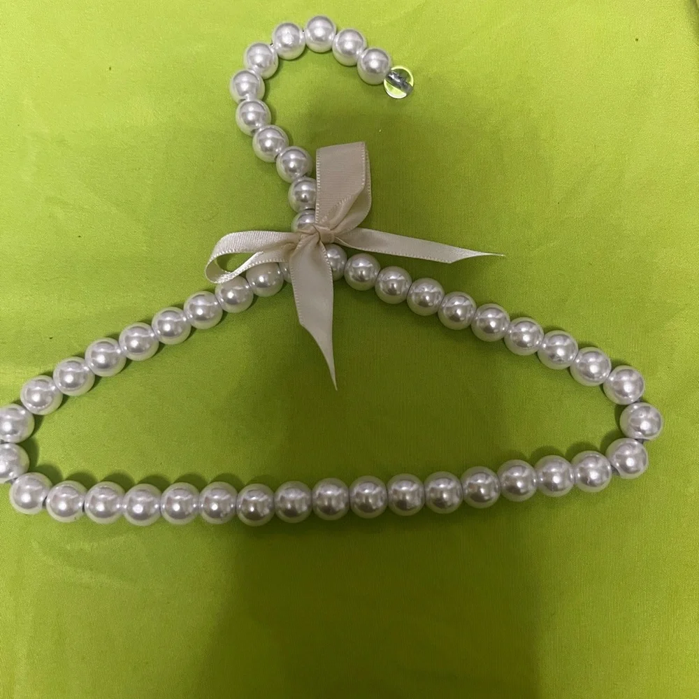 Elegant Pearl Beaded Hanger for Baby Clothes
